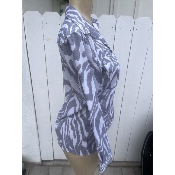 Michael Kors Animal Print Button Down Top Size S - Picture 4 of 6